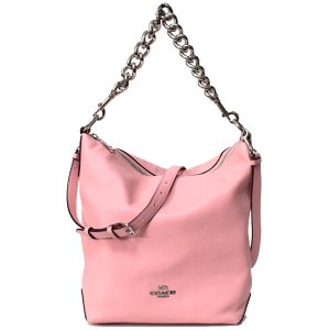 画像1: 【COACH】コーチ ペブルレザー アビー ダッフル チェーン 2WAY ショルダー ハンド バッグ ペタル（日本未発売）