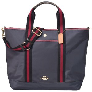 画像1: 【COACH】コーチ レディース メンズ レザー トート ラージ ロゴ 2WAY クロスボディ 斜め掛け ショルダー トートバッグ ブラックマルチ〔日本未発売〕