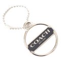 【COACH】コーチ メタル ロゴ バッグチャーム 丸型 キーチェーン キーホルダー シルバー×ブラック（日本未発売）