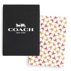 画像1: 【COACH】コーチ トランプ ゲーム シグネチャー プレイング カード レキシー 恐竜 トランプ BOX付き ヘーゼルナッツ×スポーツレッドマルチ〔日本未発売〕