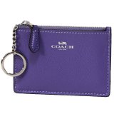 画像: 【COACH】コーチ エンボスド レザー キーリング付 スキニー コインケース ライトパープル（日本未発売）