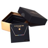 画像: 【COACH】コーチ メタル ビジュー レインボー チャーム チェーン ブレスレット 専用BOX付 シルバーマルチ〔日本未発売〕