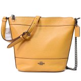 画像: 【COACH】コーチ ペブルレザー スモール パクストン ダッフル 2WAY クロスボディ ショルダーバッグ イエロー（日本未発売）