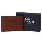 画像: 【COACH】コーチ メンズ  スポーツカーフレザー スリム パスケース カードケース 専用BOX付 ダークサドル（日本未発売）