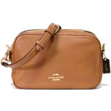 画像: 【COACH】コーチ ペブルレザー ジェス ダブルジップ クロスボディ 2way クラッチ ショルダーバッグ ライトサドル（日本未発売）