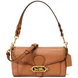 画像: 【COACH】コーチ ぺブルレザー スムースレザー ホイップステッチ 縫い目 スモール ジェイド 3way クラッチ クロスボディ 斜めがけ ショルダー ハンドバッグ ライトサドル（日本未発売）