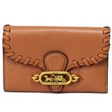 画像: 【COACH】コーチ ぺブルレザー スムースレザー ホイップステッチ 縫い目 ジェイド ミディアム エンベロープ ウォレット 三つ折り財布 トープ（日本未発売）