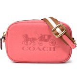 画像: 【COACH】コーチ ペブルレザー ジェス ロゴ コンバーチブル ベルトバッグ 3way ショルダー 斜め掛け クラッチ ウエスト ヒップ バッグ ブライトコーラル（日本未発売）