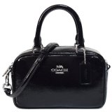 画像: 【COACH】コーチ バッグ パテントレザー ミニ ロゴ サッチェル 2WAY クロスボディ 斜め掛け ショルダー ボストン ハンドバッグ ブラック〔日本未発売〕