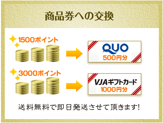 画像: コチガルのポイントが商品券と交換可能に！