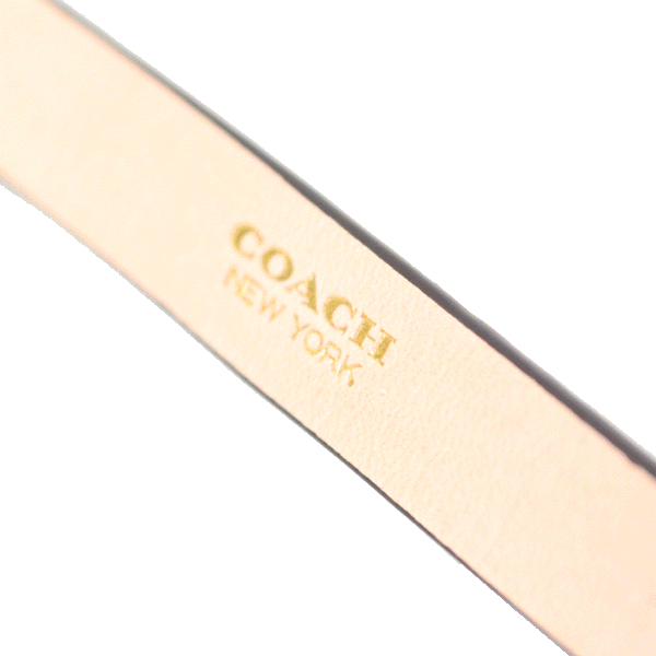 画像: 【COACH】コーチ スネークレザー ブレス ロゴ バングル ブレスレット ジュエリー ナチュラル×ゴールド〔日本未発売〕