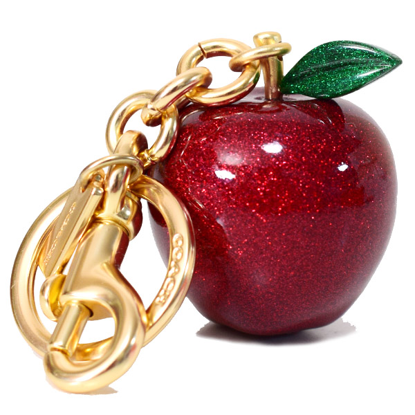 バッグチャームプレゼントに新品未使用エルメスリンゴチャームりんご林檎レザーチャームキーホルダー