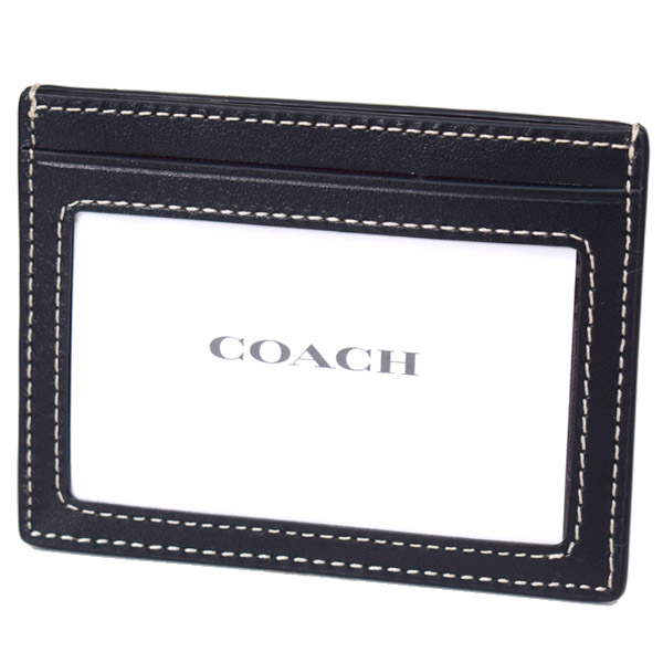 画像: 【COACH】コーチ ディズニー ミッキー コラボ カーフレザー スリム ID パスケース カードケース 定期入れ 名刺入れ ブラック×ホワイト（日本未発売）