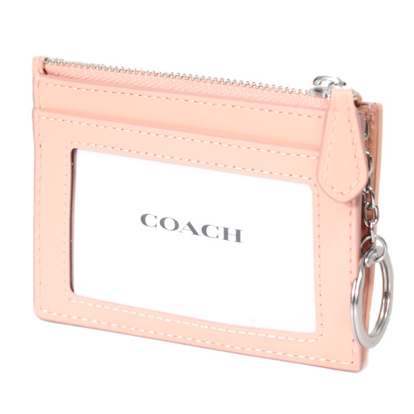 画像: 【COACH】コーチ コインケース ジャガード レザー シグネチャー キーリング付き ミニ スキニー IDケース 小銭入れ フェイディドブラッシュ（日本未発売）