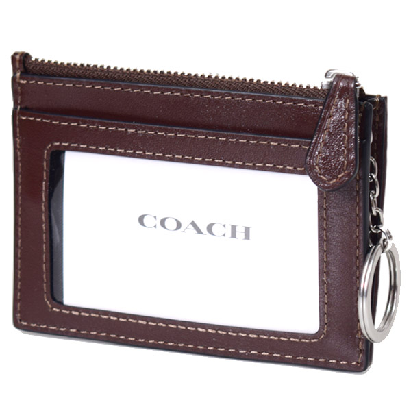 画像: 【COACH】コーチ コインケース ジャガード レザー シグネチャー キーリング付き ミニ スキニー IDケース 小銭入れ オーク×マップル（日本未発売）