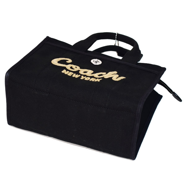 画像: 【COACH】コーチ バッグ キャンバス トート 刺繡 カーゴ 26 ロゴ 2WAY クロスボディ ショルダー ハンドバッグ キャンバストート ブラック（日本未発売）